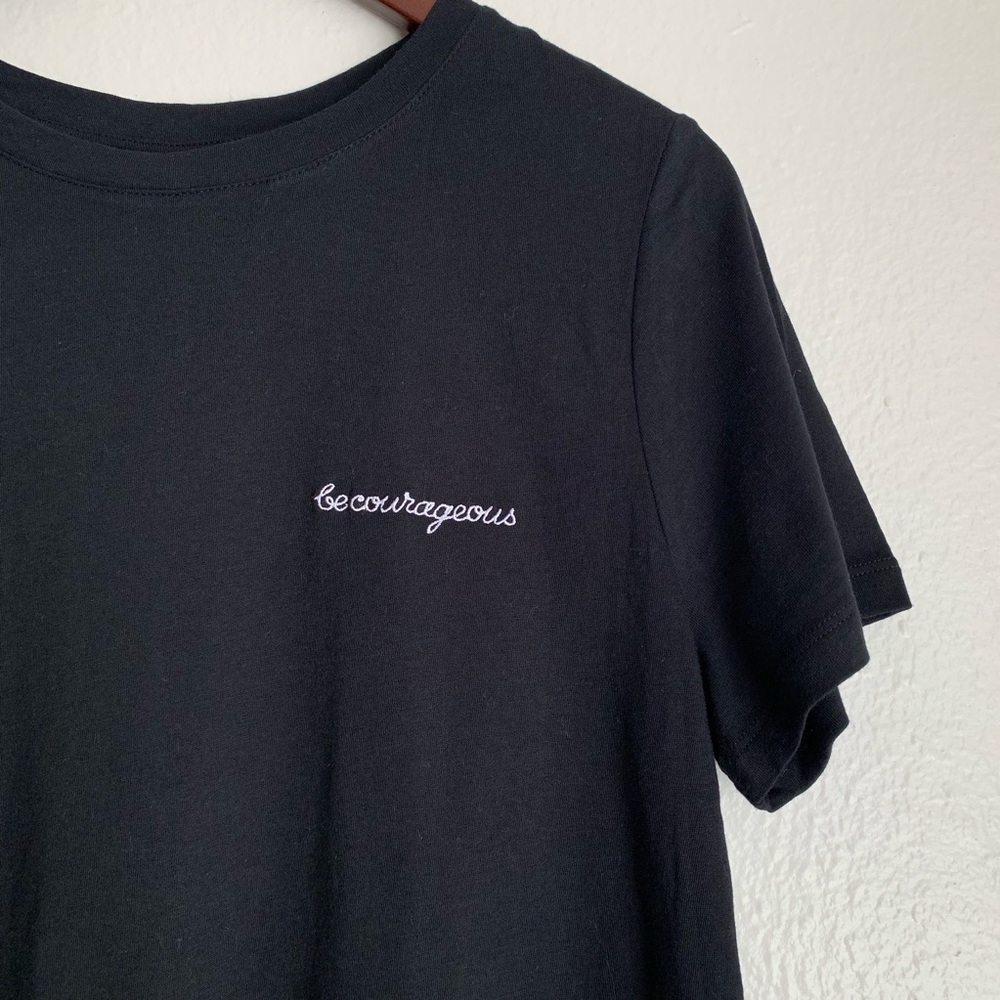 ‘Be Courageous’ Embroidered Tee